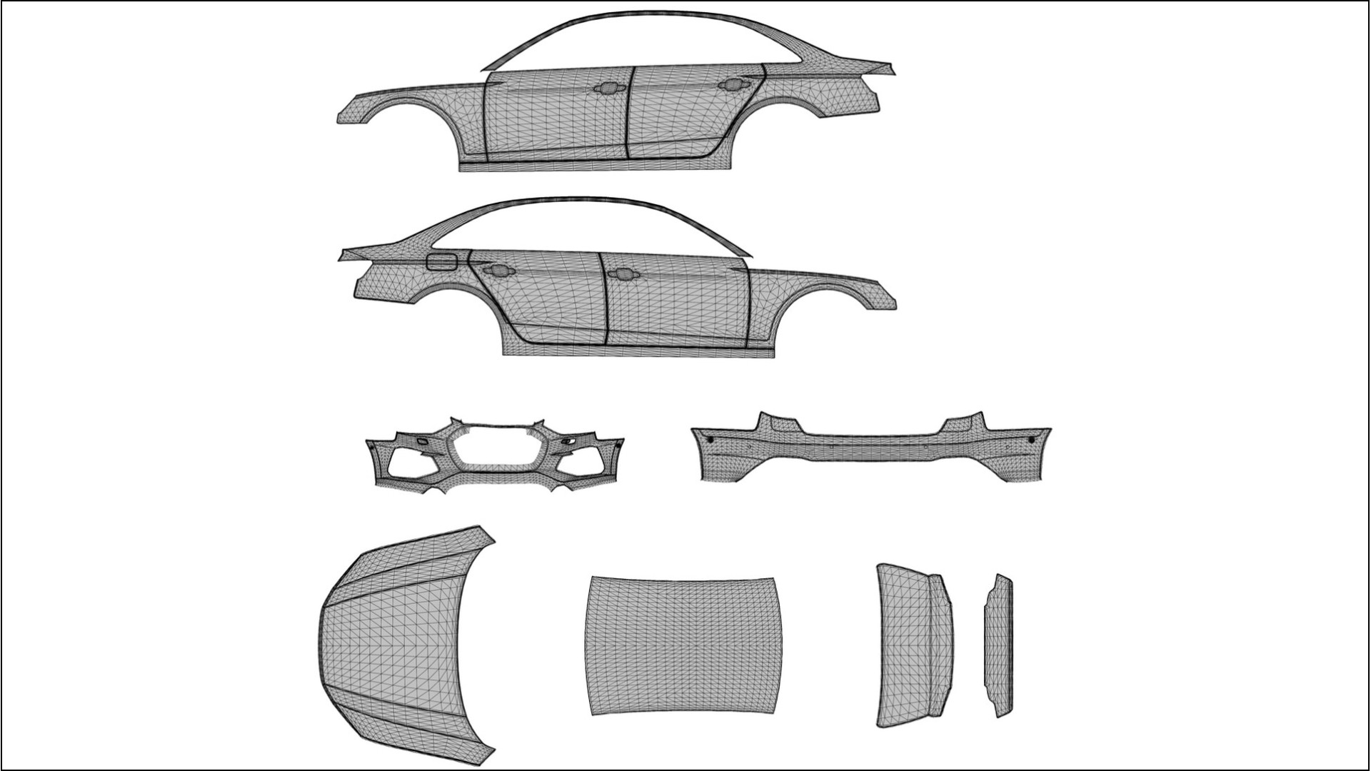 Audi S4 Sedan B9 facelift PPF Fólie | SLATE TPU PPF - kompletní pre-cut kit