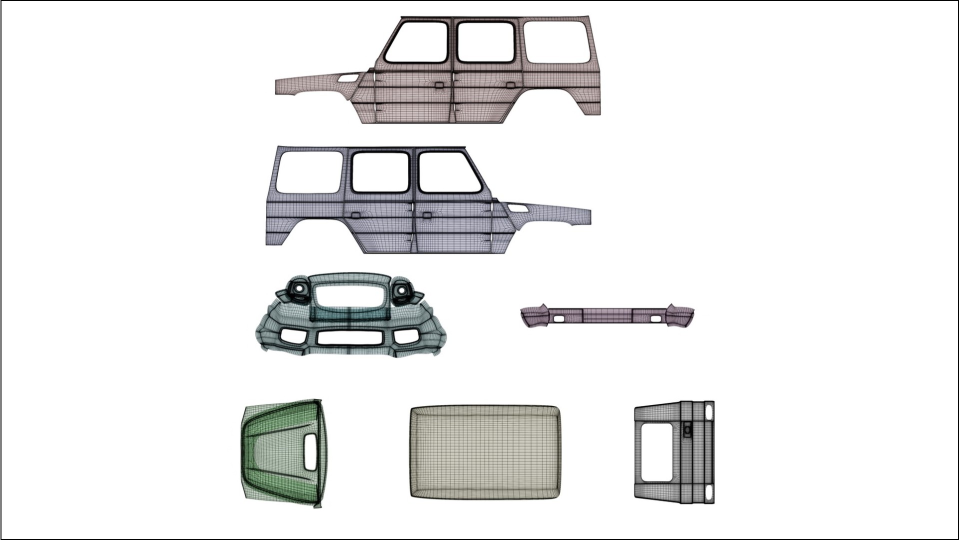 Mercedes G-class 4x4 W463 PPF Fólie | GRANITE TPU PPF - kompletní pre-cut kit