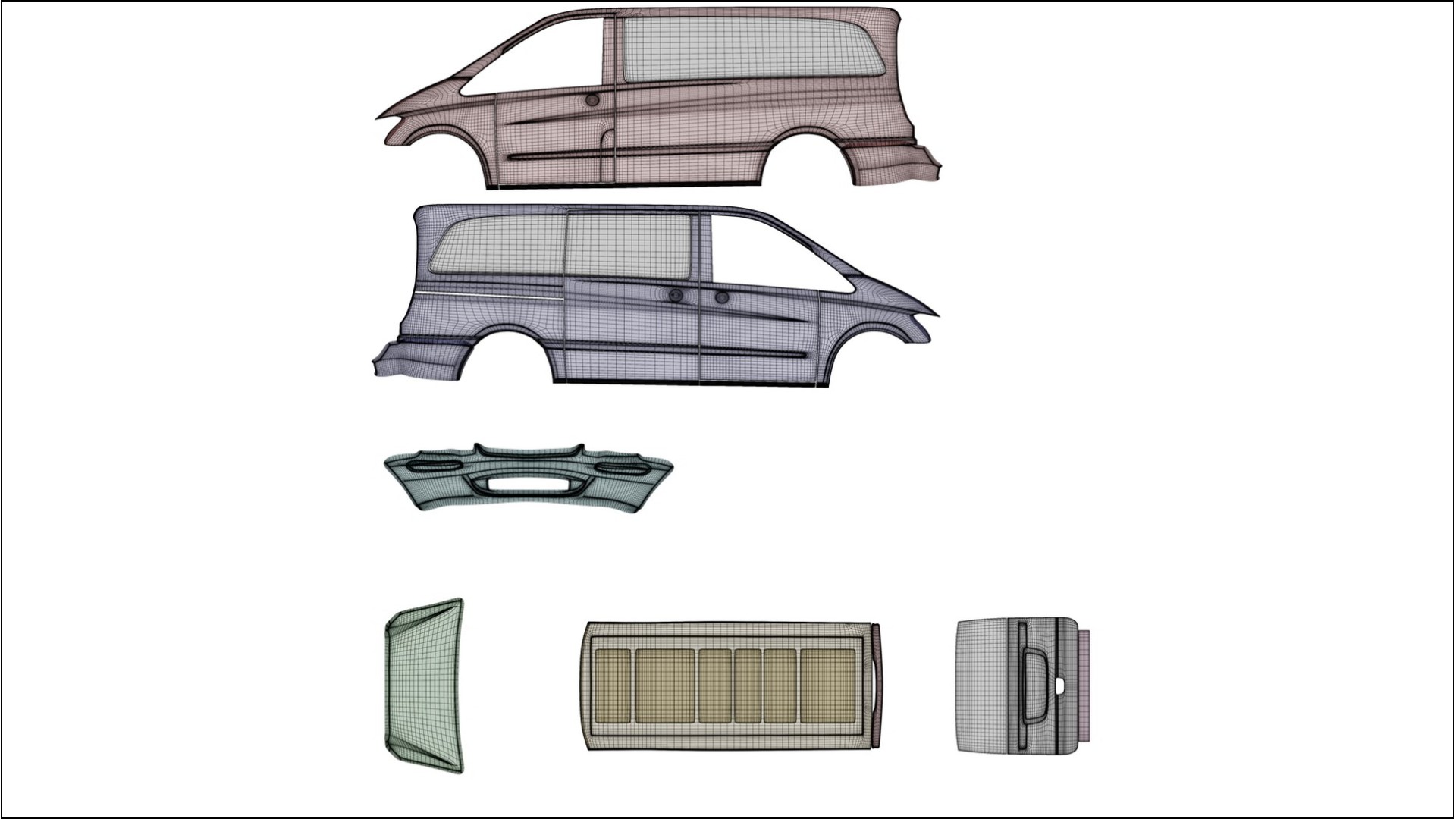 Mercedes Vito Short W639 facelift PPF Fólie | OPAL TPU PPF - kompletní pre-cut kit
