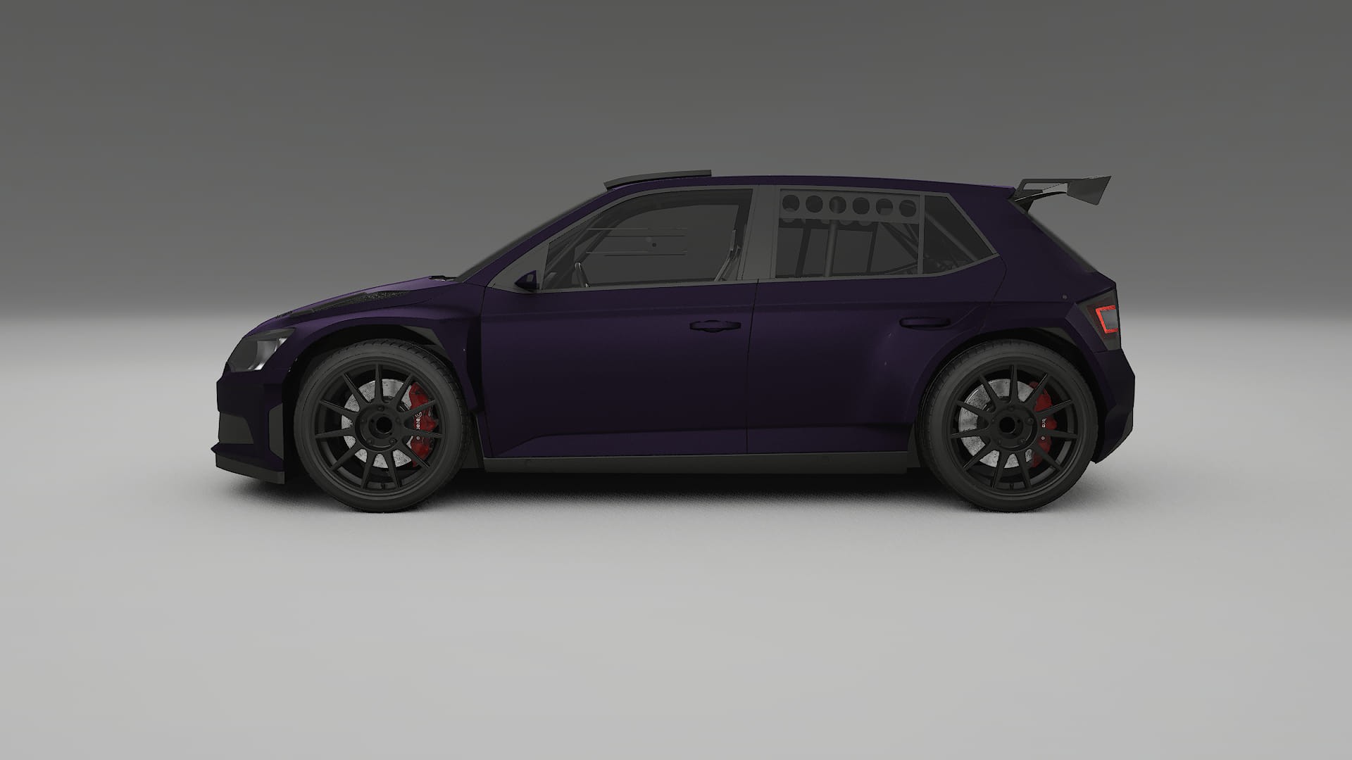 Škoda Fabia R5 6V PPF Fólie | VIOLET TPU PPF - kompletní pre-cut kit