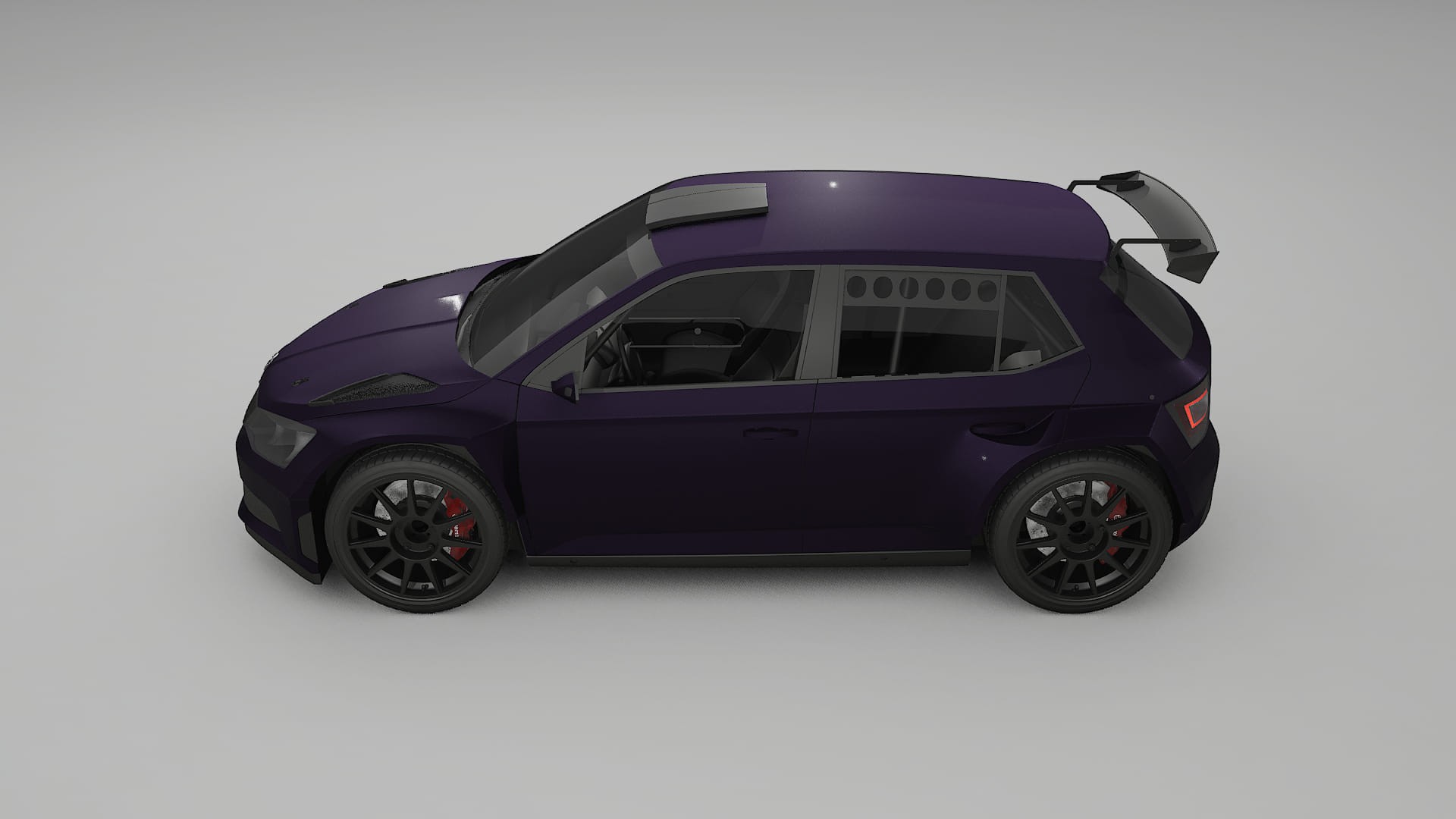 Škoda Fabia R5 6V PPF Fólie | VIOLET TPU PPF - kompletní pre-cut kit