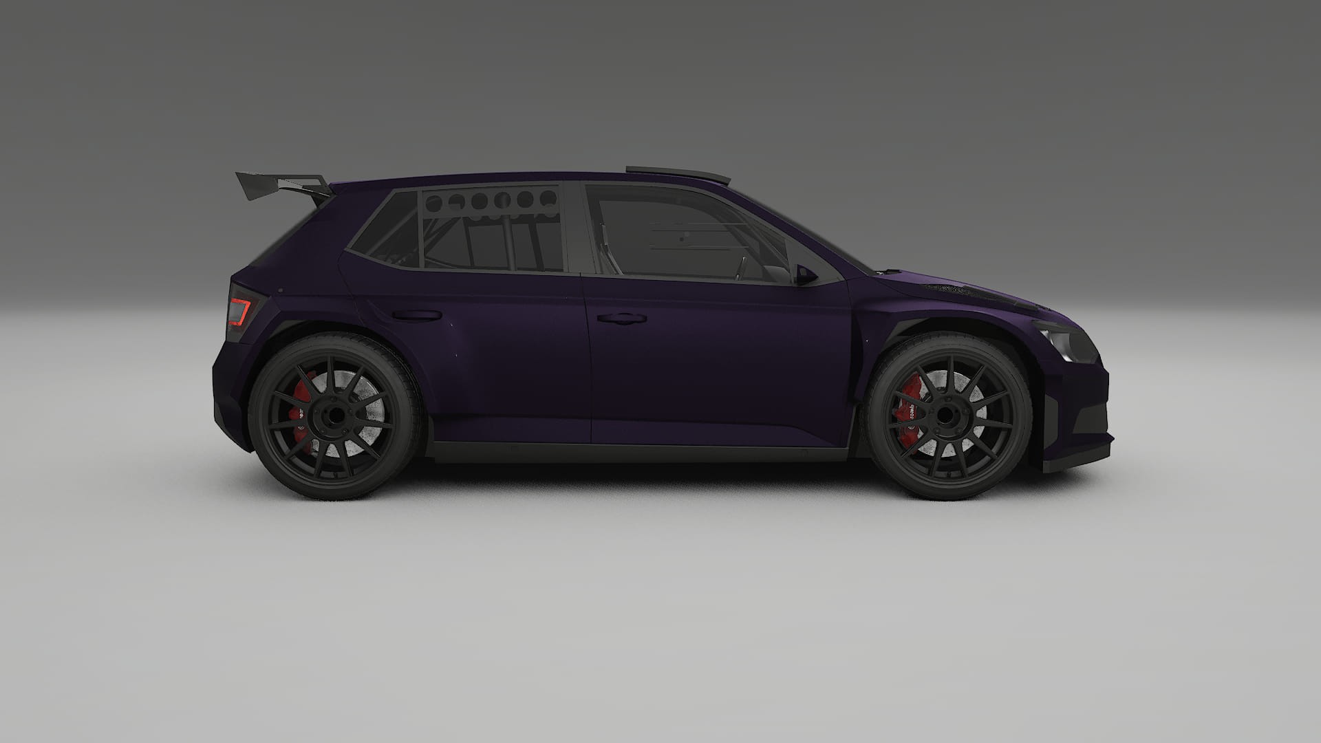 Škoda Fabia R5 6V PPF Fólie | VIOLET TPU PPF - kompletní pre-cut kit