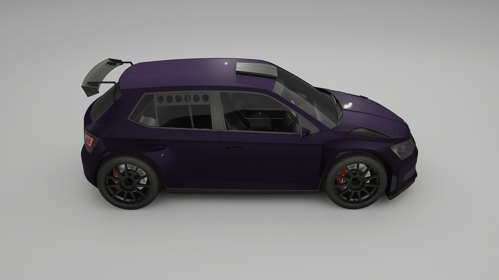 Škoda Fabia R5 6V PPF Fólie | VIOLET TPU PPF - kompletní pre-cut kit