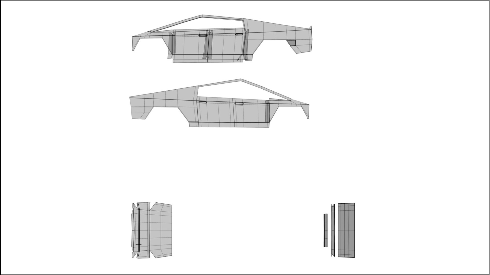 Tesla Cybertruck PPF Fólie | PEARL TPU PPF - kompletní pre-cut kit