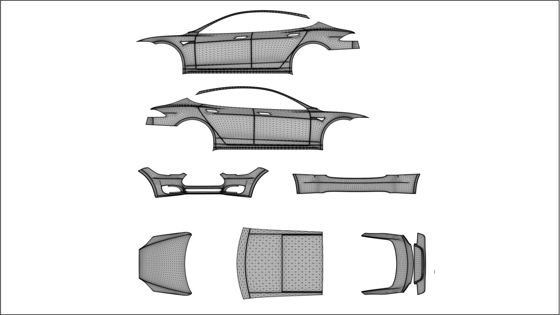 Tesla Model-S PPF Fólie | GRANITE TPU PPF - kompletní pre-cut kit