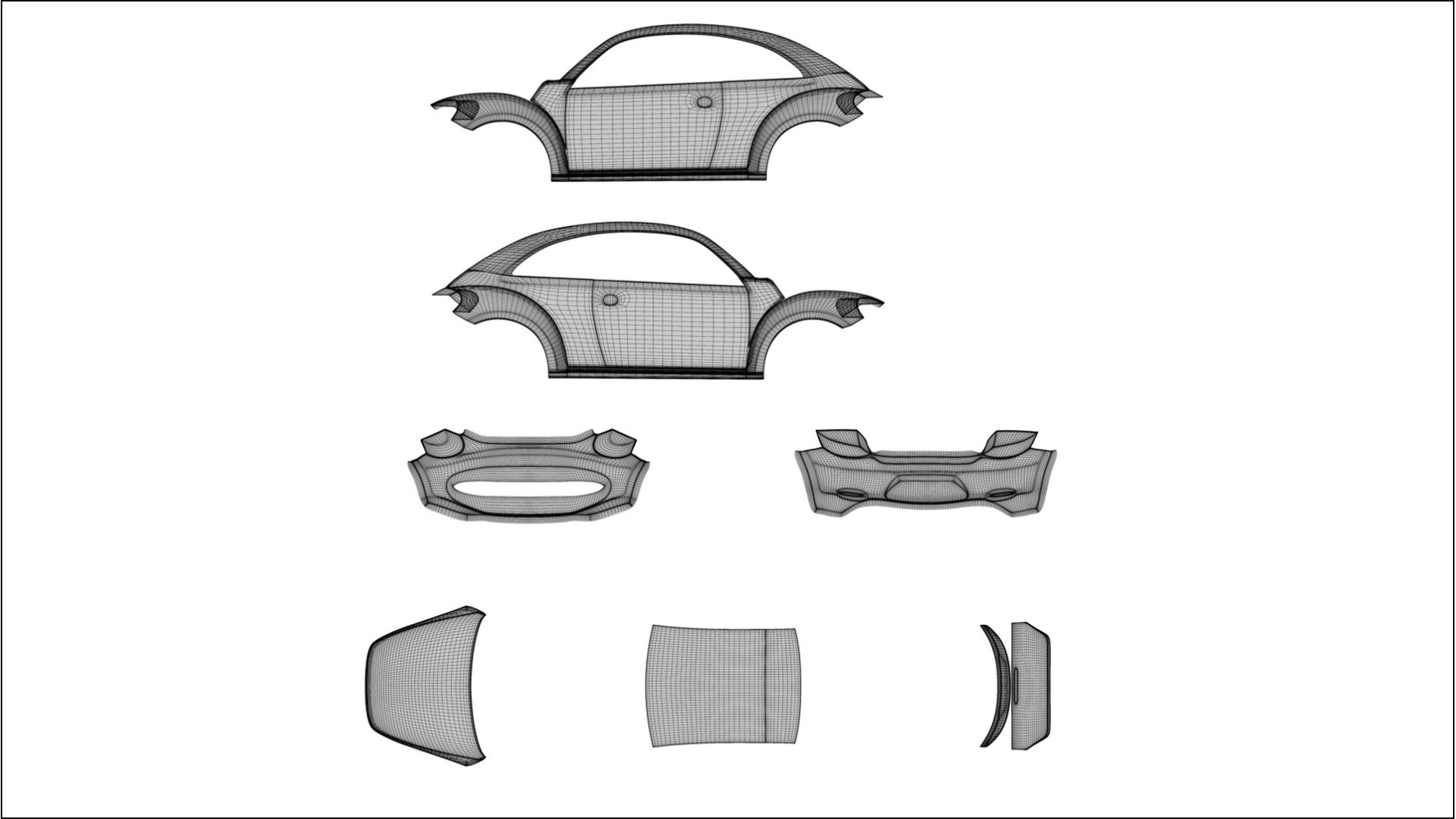 VW Beetle A5 prefacelift PPF Fólie | CINDER TPU PPF - kompletní pre-cut kit