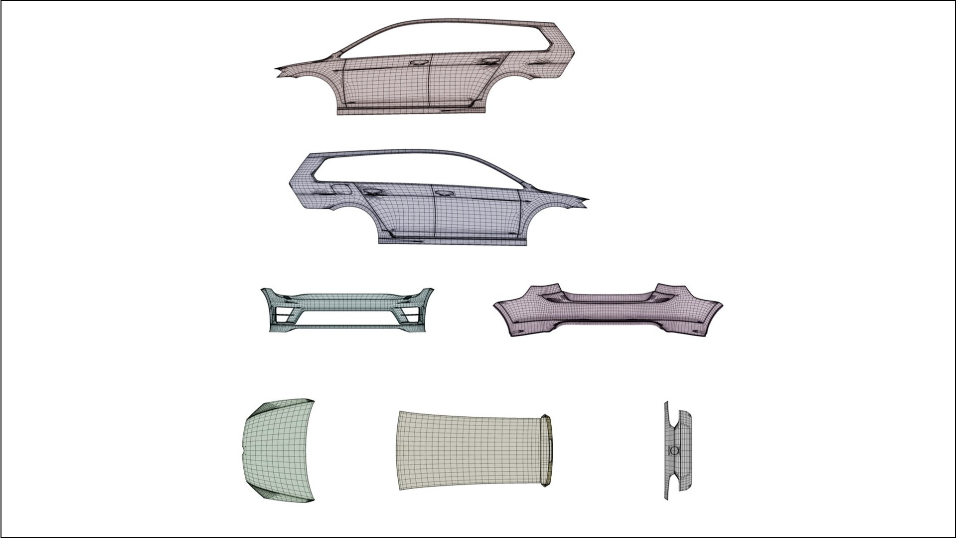 VW Golf Variant Mk7 PPF Fólie | VIOLET TPU PPF - kompletní pre-cut kit