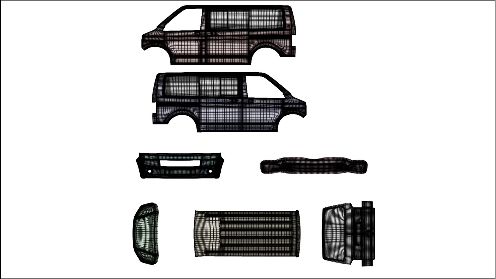 VW Transporter T5 Caravelle PPF Fólie | DUSTY TPU PPF - kompletní pre-cut kit