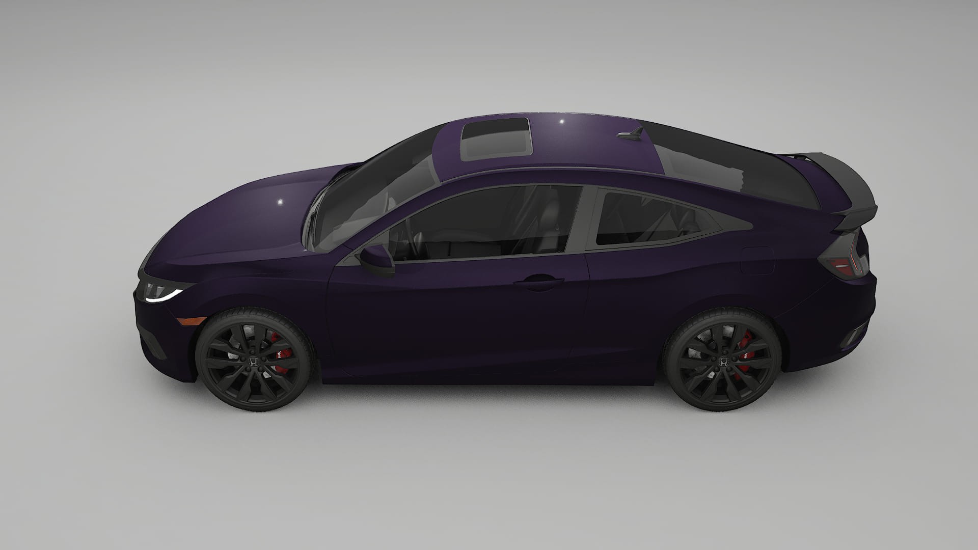 Honda Civic coupe prefacelift PPF Fólie | VIOLET TPU PPF - kompletní pre-cut kit
