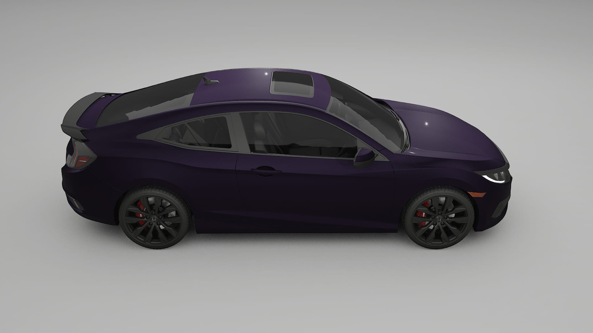Honda Civic coupe prefacelift PPF Fólie | VIOLET TPU PPF - kompletní pre-cut kit
