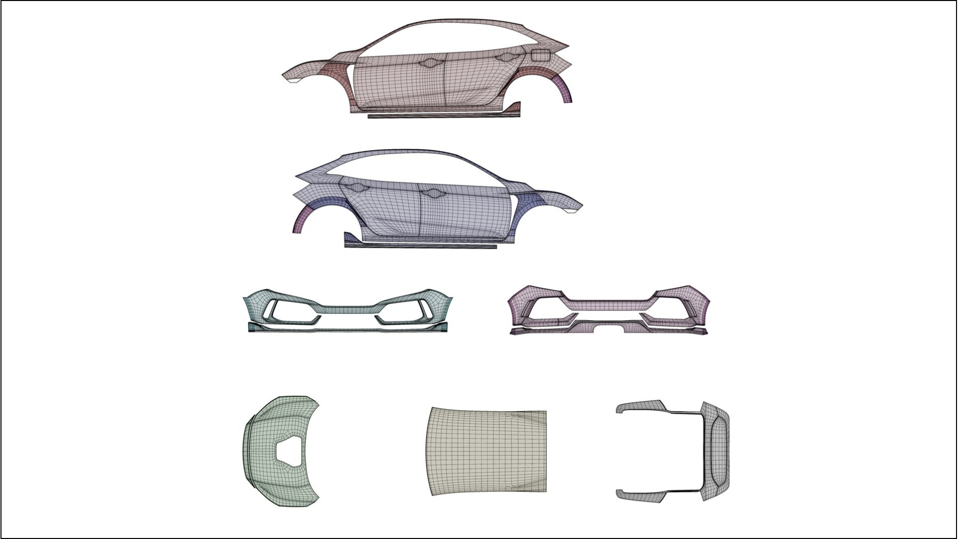Honda Civic Type-R PPF Fólie | CINDER TPU PPF - kompletní pre-cut kit