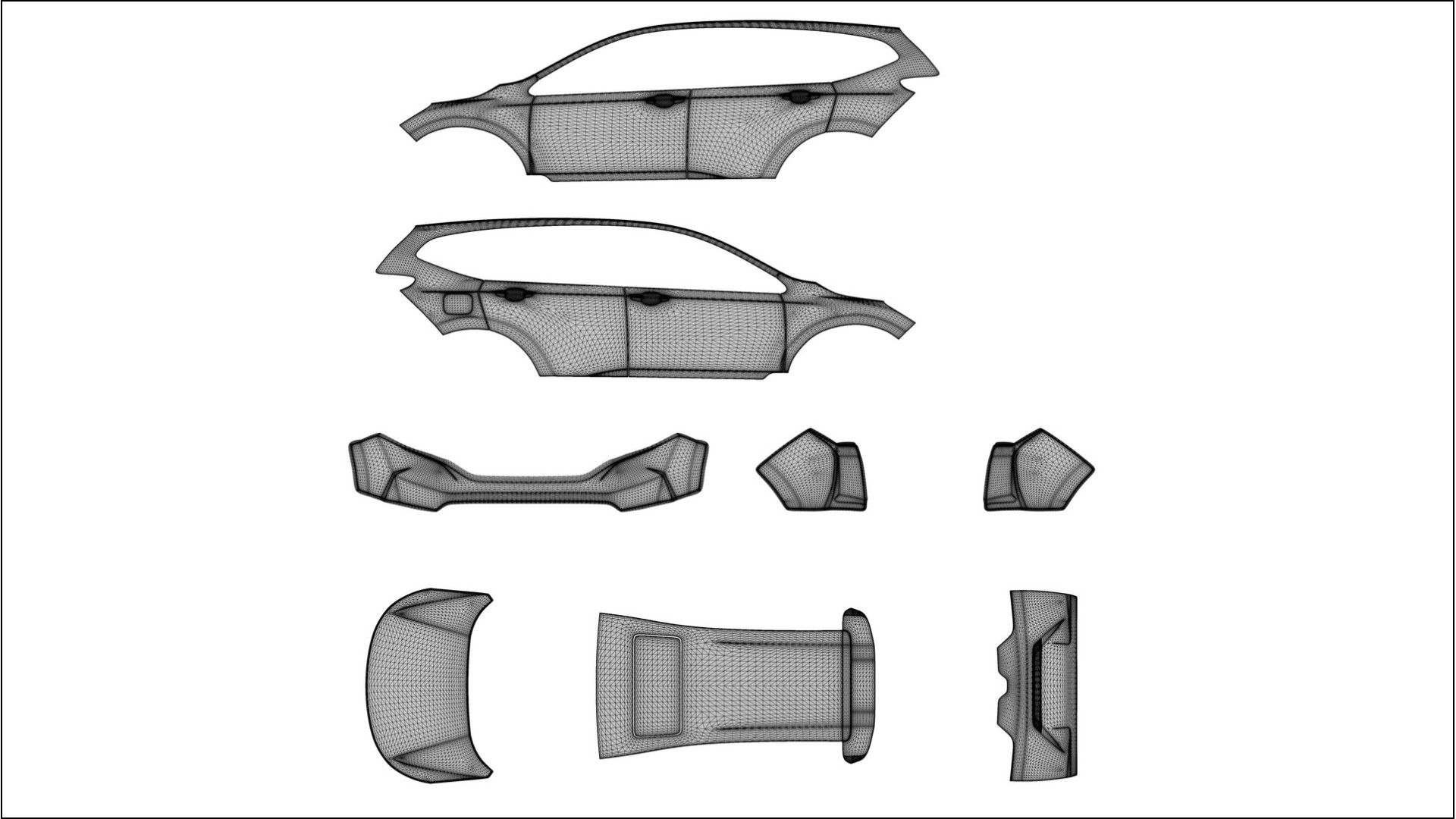Honda CR-V Touring prefacelift PPF Fólie | SLATE TPU PPF - kompletní pre-cut kit