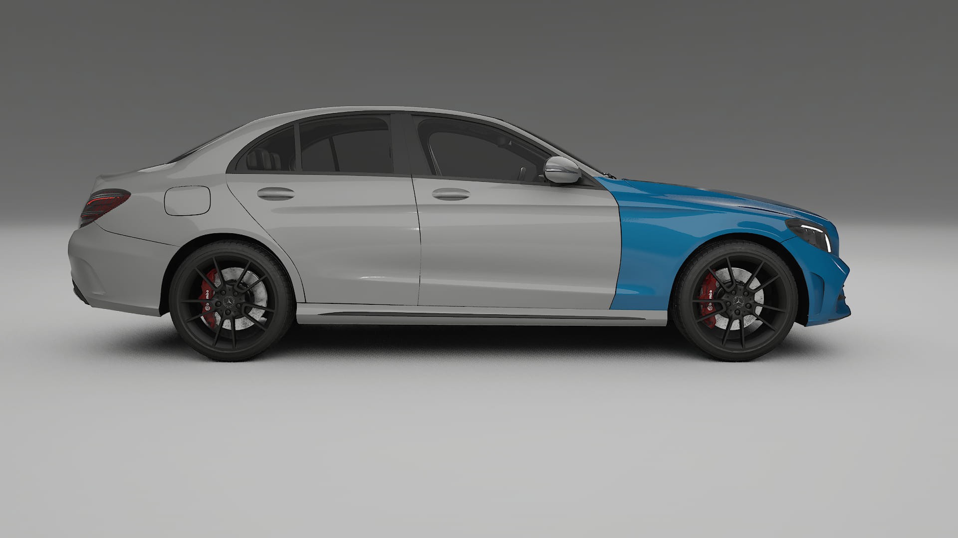 Mercedes C-Class W205 AMG sedan PPF Fólie | CrystalGuard Transparentní TPU PPF Přední Ochranný Kit